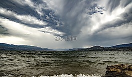 風(fēng)暴,海灘,雨