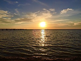 日落,海,abendstimmung