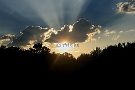 日落,光明,有光澤