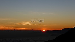 日出,地平線,印度尼西亞