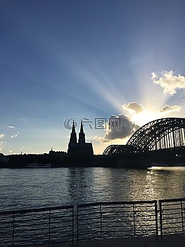科隆,大教堂,橋