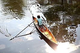 荷蘭,獨(dú)木舟,男孩