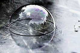 反射,玻璃,泡沫