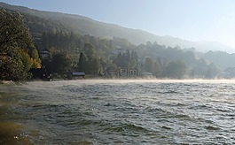霧,水,湖