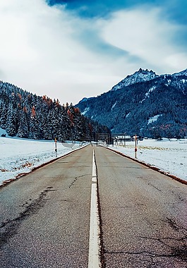 意大利,路,山