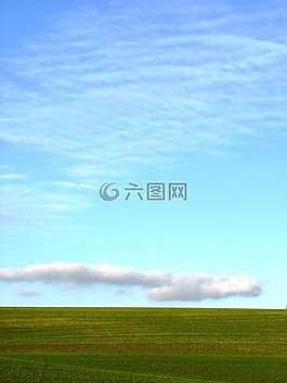 字段,草地,云