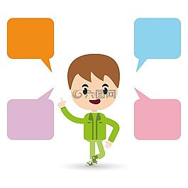孩子们,剪贴画的,可爱