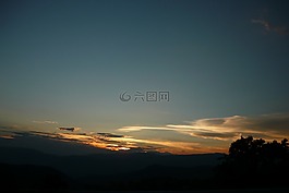 哥倫比亞,景觀,日落