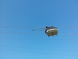 天空,電纜車,旅行