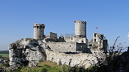 城堡,ogrodzieniec,巖