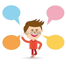 男孩,討論,聊