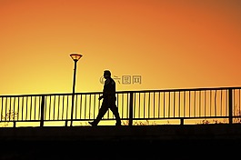 日落,日出,側(cè)影