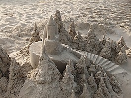 sandcastle,沙,海滩