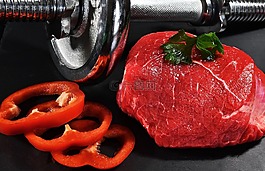 肉,啞鈴,食物