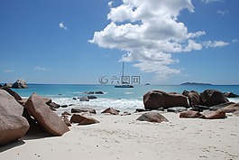 海,天空,海灘