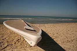 海灘,船,海