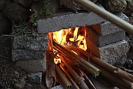 火,農(nóng)家,野炊