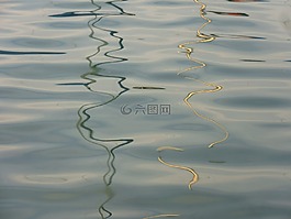 波,鏡像,水