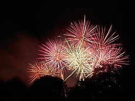 煙花,夜,天空