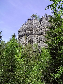易北河砂巖山,爬,徒步旅行