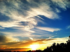 日出,日落,太阳