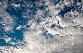 天空,云,藍色的天空的云彩