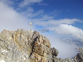 zugspitze,高山,山