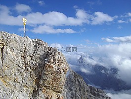 zugspitze,山,高山