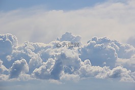 云,天空,藍色的天空的云彩