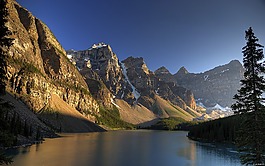 晚上,山,天空