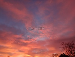 太陽,浪漫,傍晚的天空