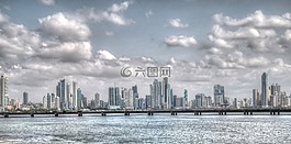 巴拿馬,天際線,城市