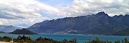 湖,藍(lán)綠色,山