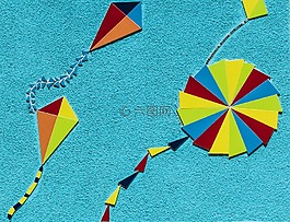 风筝,颜色,多彩