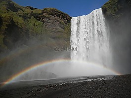 瀑布,您 jauzi,skogarfoss