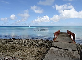 海,海灘,景觀