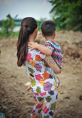 等待,婦女,一起