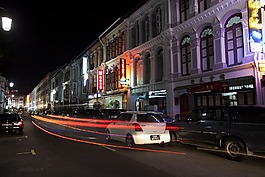 夜,長(zhǎng)時(shí)間曝光,城市