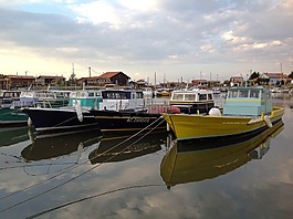 小船,端口,海