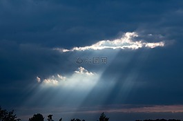 閃耀,云,太陽