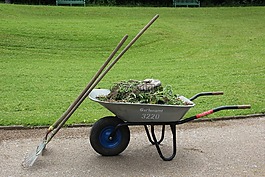 獨(dú)輪車,花園,園藝