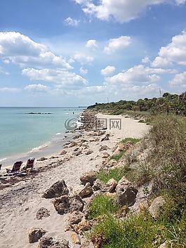 海灘,海洋,沙
