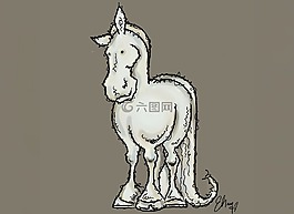 馬,小馬,枯澀