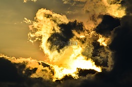 云,天空,太陽