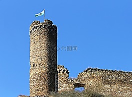 城堡,廢墟,ardeck