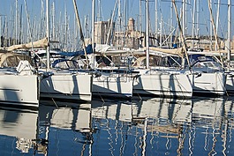 帆船,船,海港