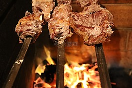 燒烤,食品,肉