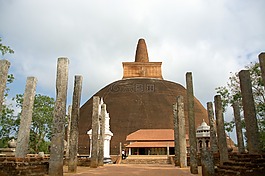 寺,列,廢墟
