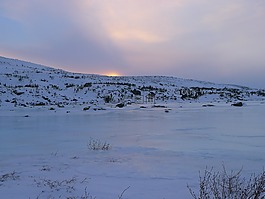 kangiqsualujjuaq,加拿大,日落