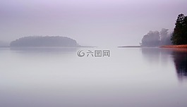 湖,霧,水